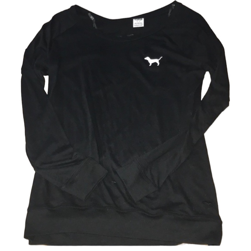 ๐ VS Pink Black Long Sleeve Logo On Back S - Picture 1 of 9